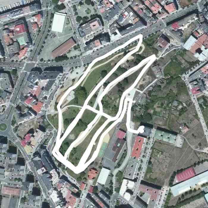 Oza walking route map in A Coruña