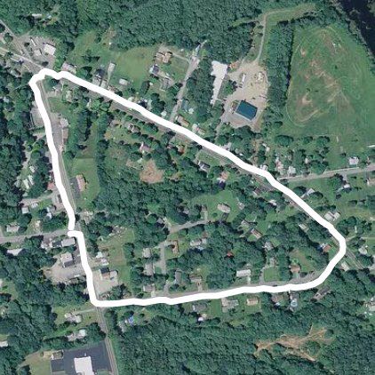 Lake Luzerne, NY walking route map in Lake Luzerne