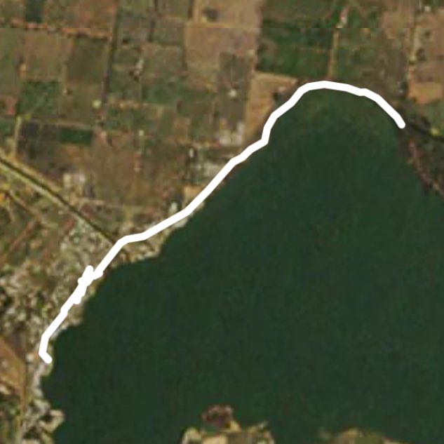 Kiffins reserve walking route map in Mulwala