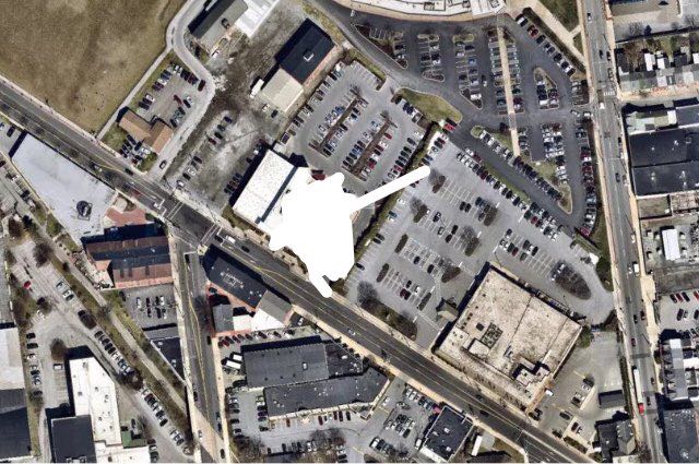 YMCA walking route map in Lancaster, Pennsylvania, USA