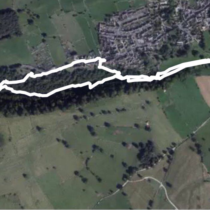 Youlgreave water walking route map in Alport