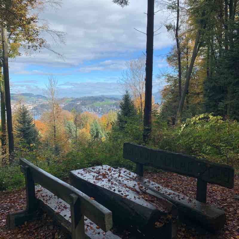 Wartegg Sternegg-Biregg walking route map in Lucerna