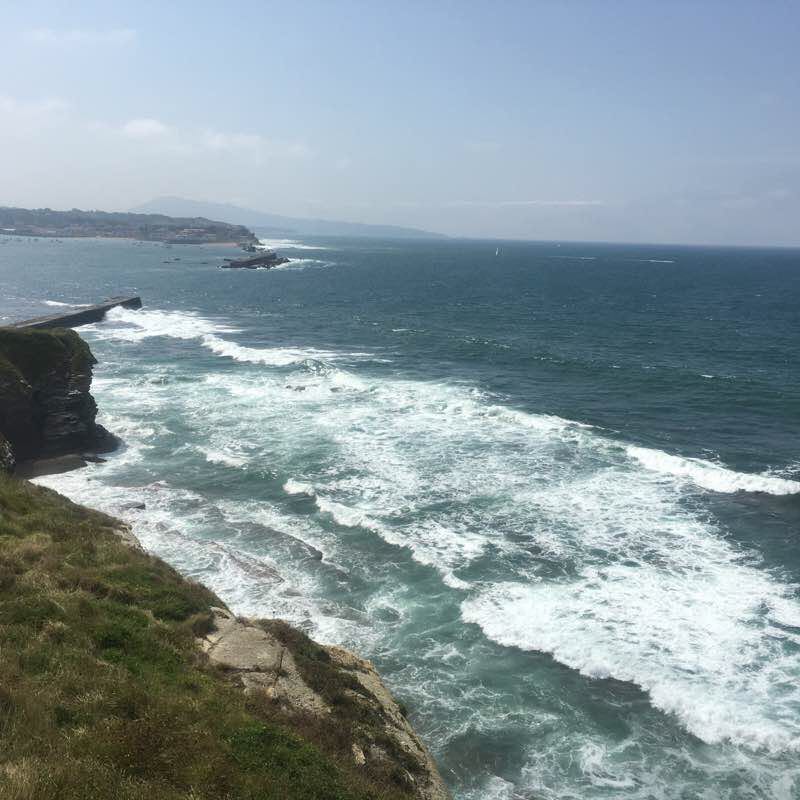 Basque coast walking route map in Bidart