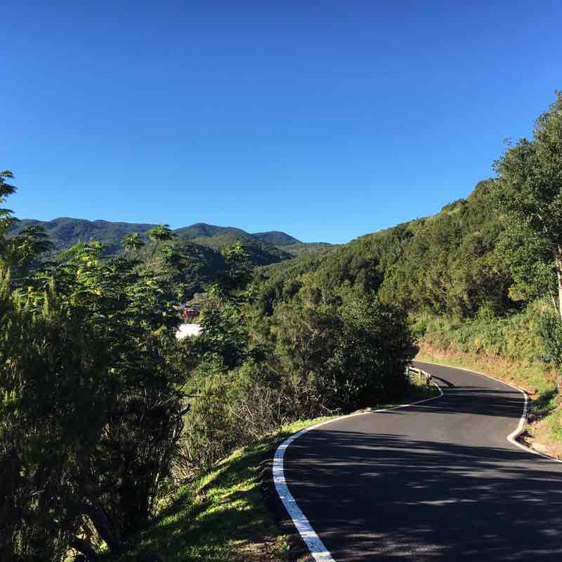 La gomera walking route map in Hermigua
