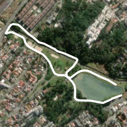 Bacacheri park walking route map in Colombo
