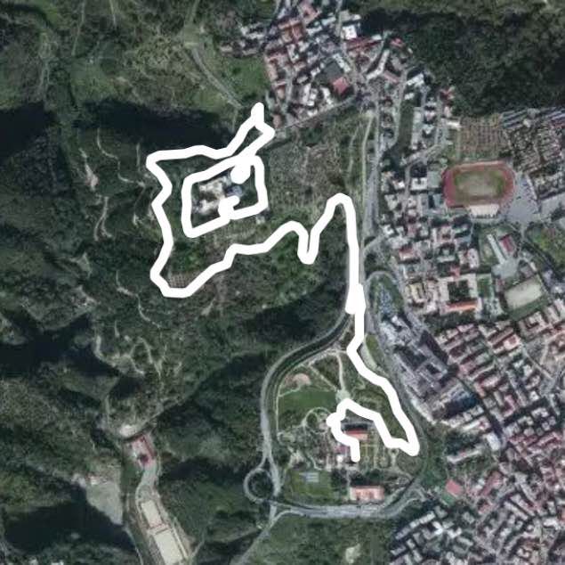 Biodiversity park walking route map in Catanzaro