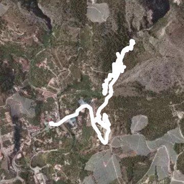 Sources of algar walking route map in Callosa d'en Sarrià