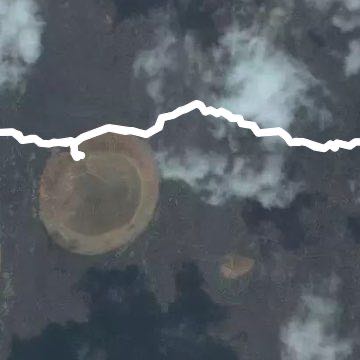 Volcanic trail Caldera Blanca Lanzarote