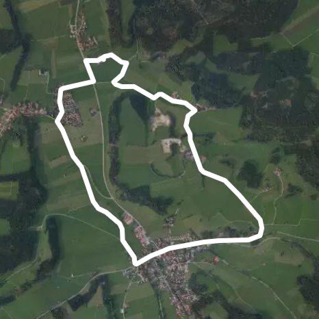 Wolpi-Round walking route map in Irsee