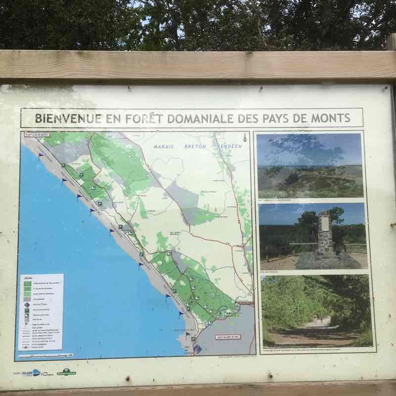 Buckles of suon walking route map in Saint-Hilaire-de-Riez