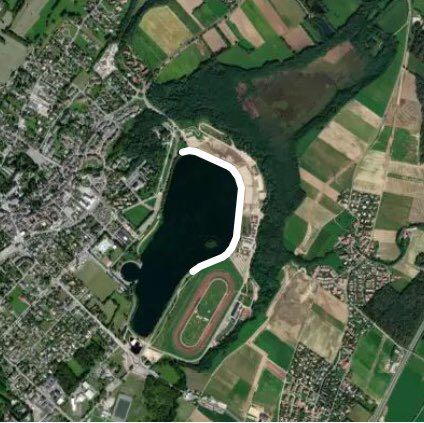 Lake ride walking route map in Bogis-Bossey