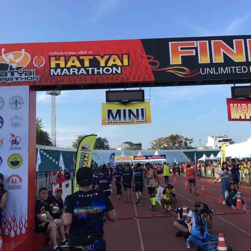 Hatyai 10.5 km Mini Marathon 2019 walking route map in Tambon Kho Hong