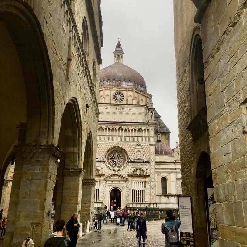 Bergamo Città Alta in una giornata uggiosa