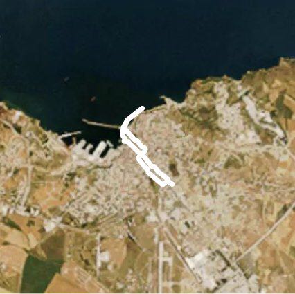 Bandirma Port / Center walking route map in Bandırma