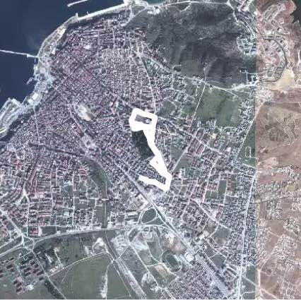 Evening walk İhsaniye  walking route map in Bandırma