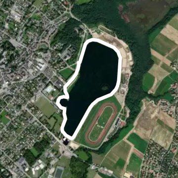 Lake Divonne walking route map in Bogis-Bossey