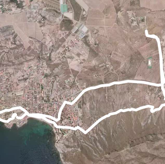 Cotopaxtchi street walking route map in Aguilas