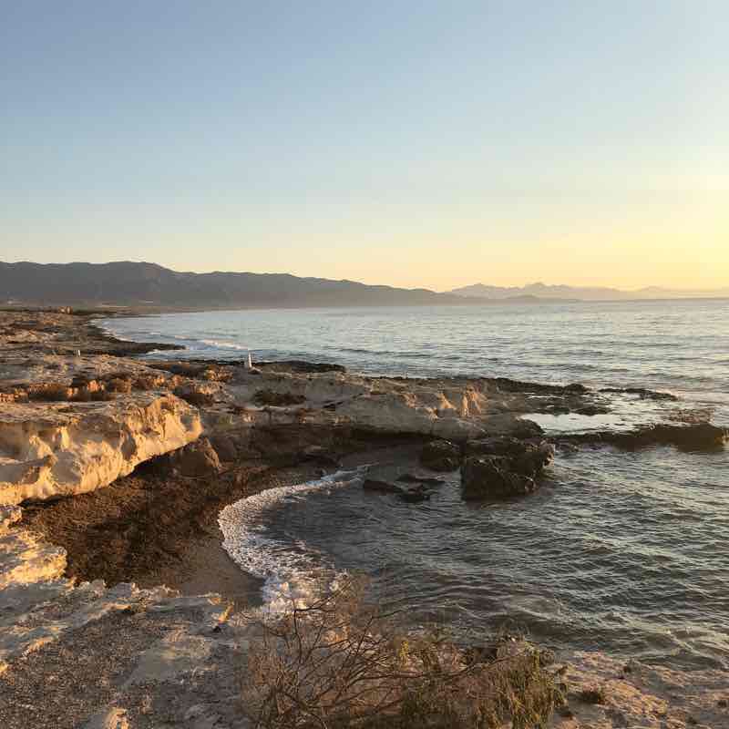 Cabardina walking route map in Aguilas