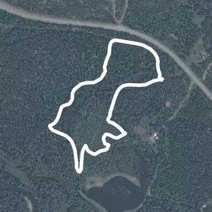 Path of the pine forest walking route map in Saint-Siméon