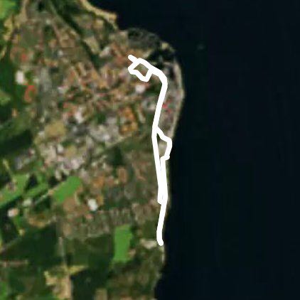 Against the precipice walking route map in Simrishamn