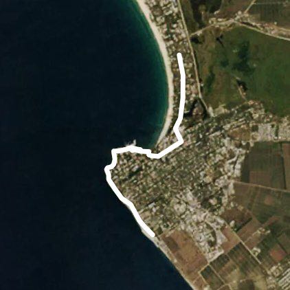 Anapa: from Vityazevo to the High Bank walking route map in Anapa