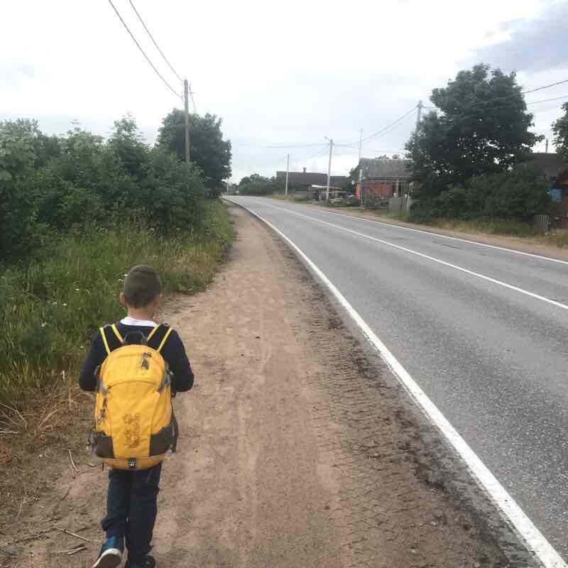 Ladoga lake walking route map in Vaganovo