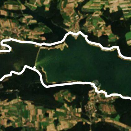 Franconian Lake District walking route map in Spalt