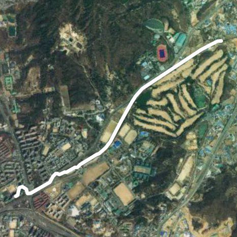 Gyeongchun Forest Road walking route map in Guri-si
