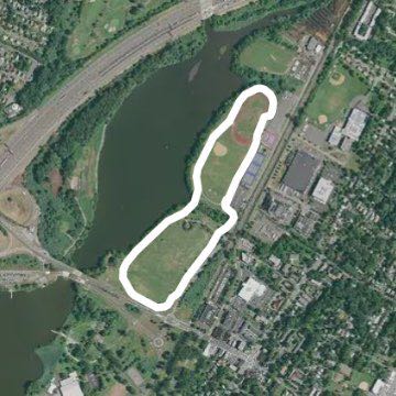 Overpeck park walking route map in Englewood Cliffs