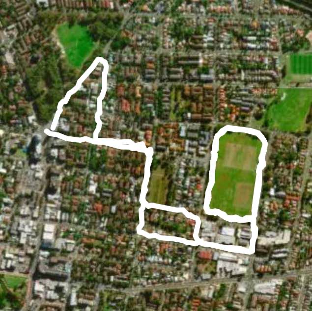 Doyle park walking route map in North Parramatta