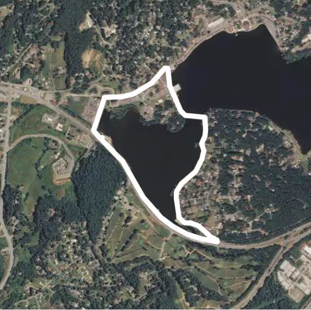 Lake Junaluska walking route map in Clyde