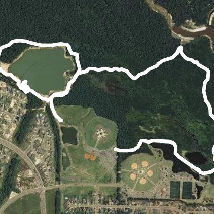 Johnson Park 1 walking route map in Collierville