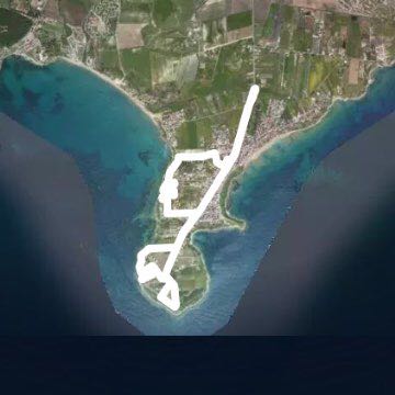 Park of Capo Rizzuto walking route map in Capobianco