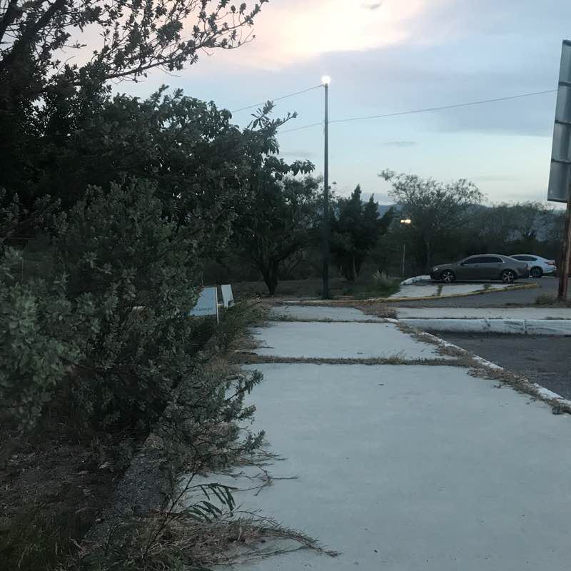 Wild track walking route map in Ciudad Victoria