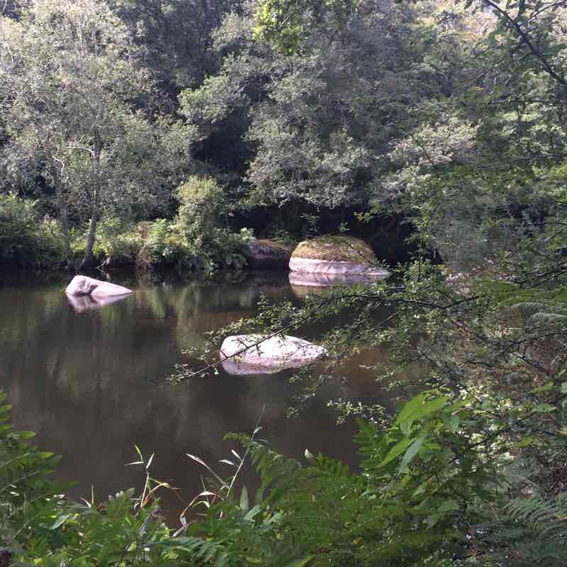 Devil's Rocks walking route map in Guilligomarc'h