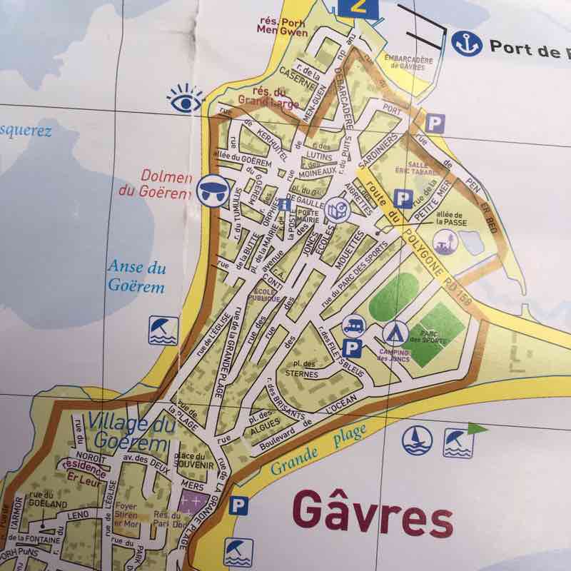 Lorient walking route map in Riantec