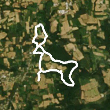 Tréméven walking route map in Tréméven