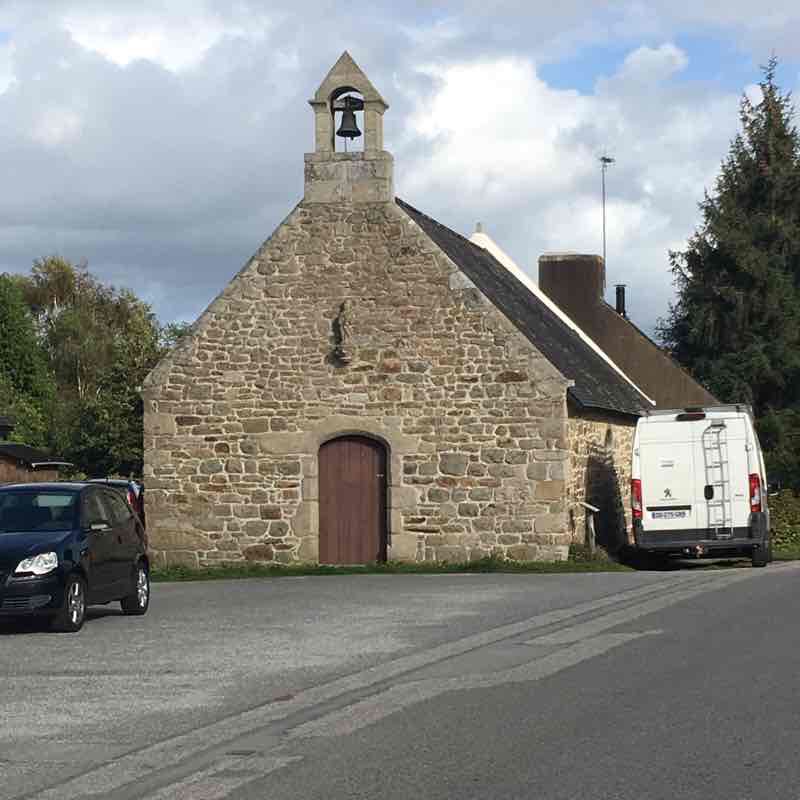 Scorff bridge walking route map in Cléguer