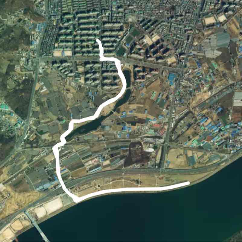 Park + Dun walking route map in Guri-si