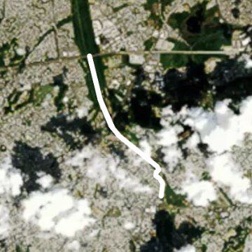 Linear walk walking route map in Guaynabo