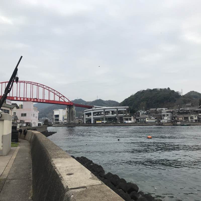 From Kure Station to Seto in Ondo walking route map in Kure