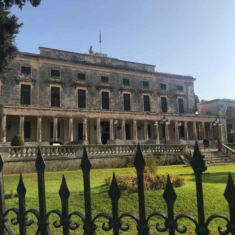 Tour of the old town of Corfu walking route map in Kerkira