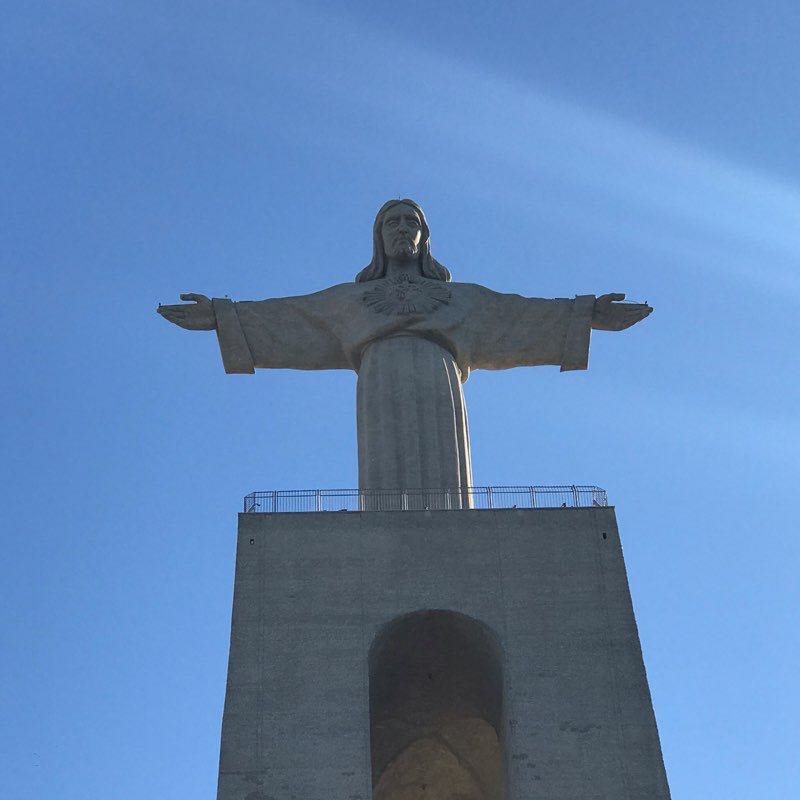 Christ the King Monument - Lissabon walking route map in Almada