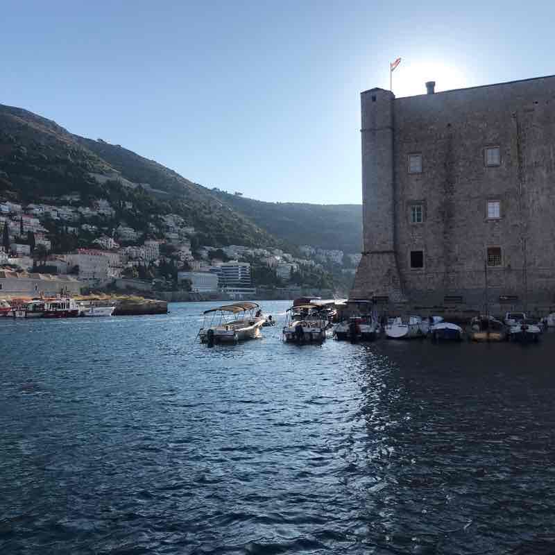 The old town of Dubrovnik walking route map in Dubrovnik