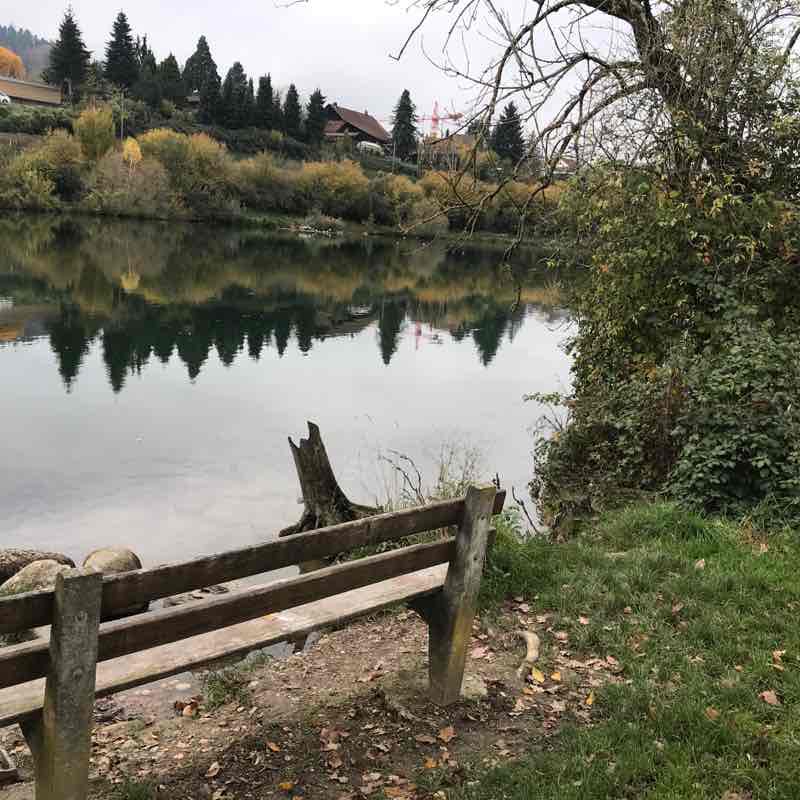 Along the Limmat at Würenlos walking route map in Würenlos