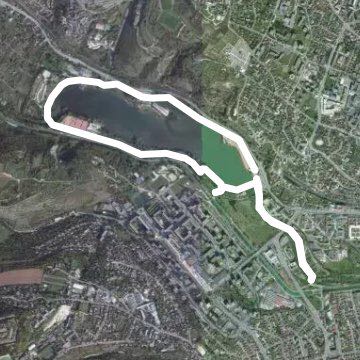Le tour du lac de Kir in Walking Map