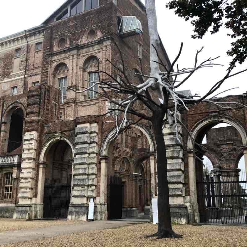 Rivoli and the moraine hill in autumn walking route map in Rivoli