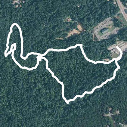 Mosquito flats and bite walking route map in Holly Springs