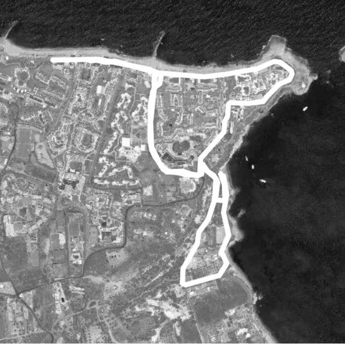 Aldemar walking route map in Anissaras