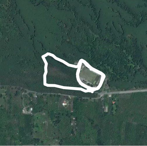 Abandoned stadium in the forest walking route map in Terzigno